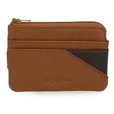 Imagen de Pepe Jeans Striking Monedero con Tarjetero Beige 11x7x1,5 cms Piel