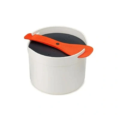 Imagen de Joseph M Cuisine Vaporera para Cocinar Arroz y Granos en Microondas, Apta Lavavajillas Piedra/Naranja, 2 Litros