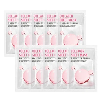 Imagen de [Paquete De 10] EUNYUL Puriy Mascarilla Facial COLÁGENO 22ml X 10pcs Hidratantes Y Calmantes Cuidado La Piel Coreano