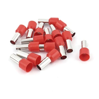Imagen de sourcing map 15 Unidades Alambre Crimpado Pre Con aislamiento Casquillo Rojo E16 12 6AWG 16mm2