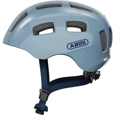 Imagen de ABUS Casco de bicicleta Youn I 2.0 con luz para niños, adolescentes y jóvenes niñas niños azul claro, talla S