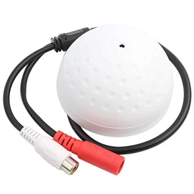 Imagen de micrófono CCTV, de audio alta fidelidad rango amplio 100 m, kit vigilancia CCTV sensibilidad para sistema seguridad exteriores