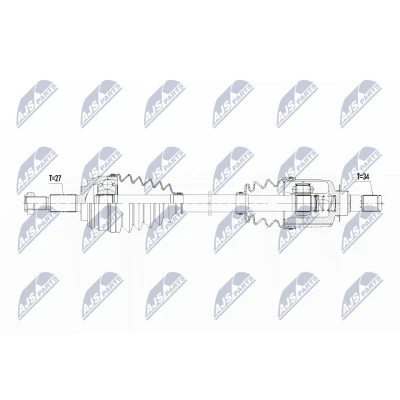 Imagen de NTY NPW RE 081 Árbol de Transmisión Eje delantero, izquierda automática RENAULT: Clio 4