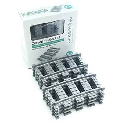 Imagen de Trixbrix Tracks curvados R72 compatibles con Juegos de Tren Lego City Train 60197 60198 10277 60205 60238