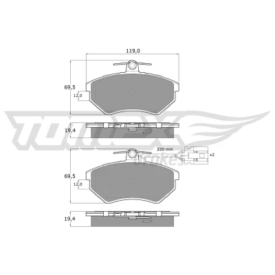 Imagen de Juego de pastillas TOMEX Brakes TX 12 04