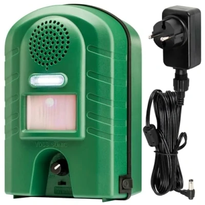 Imagen de VOSS.sonic Repelente ahuyentador de Animales 2800, espanta Gatos, Perros, martas con ultrasonido Luz Intermitente