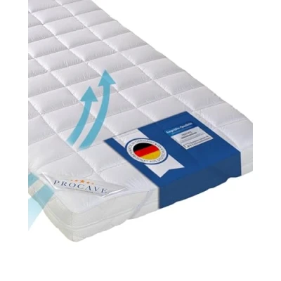 Imagen de PROCAVE Micro Confort Protector colchón en Varios tamaños, Made in Germany, Funda de Microfibra y poliéster, Soft Touch, Válido para Camas Agua Box Spring, 180x200 cm