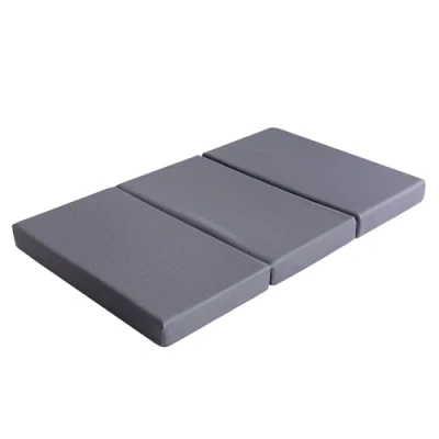 Imagen de Amazon Basics Espuma viscoelástica Plegable para Invitados, Medio Firme, 75 x 195 10 cm, Gris