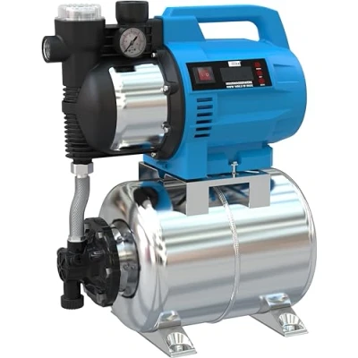 Imagen de Güde Hauswasserwerk HWW 1400.3 VF INOX (1400 W, Capacidad de la caldera: 24 L, extracción: 4800 l/h, Altura máx. 48 m, aspiración: 8 Rueda norilo,