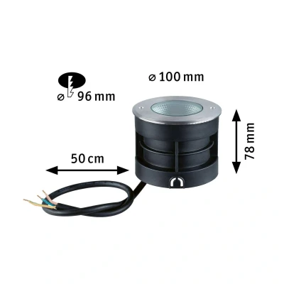 Imagen de Paulmann Vanea Lámpara de suelo empotrable LED IP67, Ø 10cm