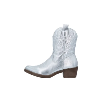 Imagen de Elara Botines Mujer Botas de Vaquero Chunkyrayan DES952 Silver PU 36
