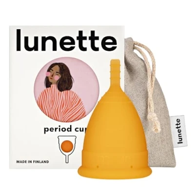 Imagen de Lunette Copa menstrual Naranja Modelo 2 para sangrado normal o abundante (versión EN)