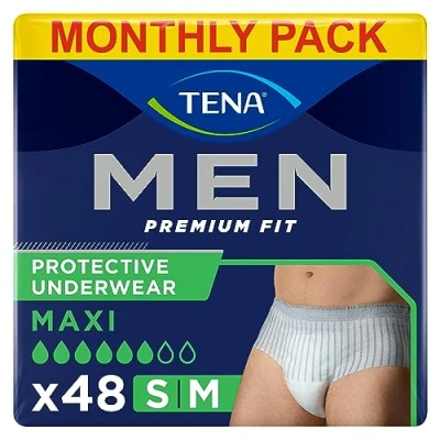 Imagen de Tena Ropa interior hombre para perdidas de orina / incontinencia, M, 4 paquetes x 12