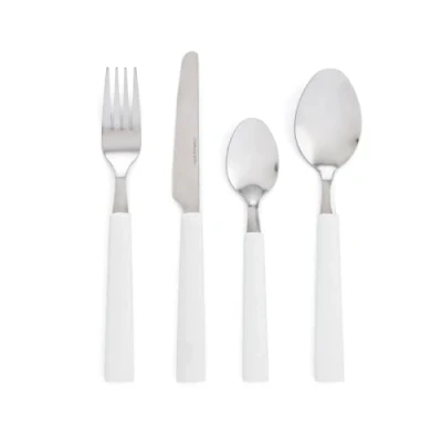 Imagen de Quid Habitat Set 24 Cubiertos Acero Inox 9cm 1,5mm Blanco