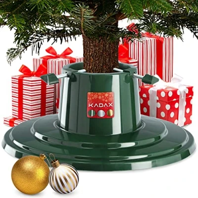 Imagen de KADAX soporte para árbol de Navidad, Navidad con depósito agua, plástico un (verde/altura hasta 2 m)