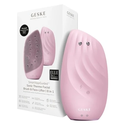 Imagen de GESKE cepillo Facial termo sónico efecto lifting SmartAppGuided™ 8 en 1 limpieza de la piel y antiarrugas eléctrico silicona Masajeador Antienvejecimiento