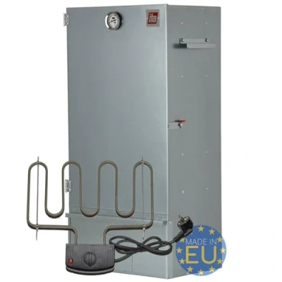 Imagen de ITA Ahumador electrico 7001 81x30x40 cm de acero inoxidable con Termómetro Resistente a la Corrosión, Duradero Ahumadero Premium para Carne, Pescado, Queso, Salchichas