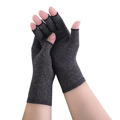 Imagen de Donfri guantes artritis compresion mujer artrosis sin dedos para aliviar el dolor, juegos y dar calor, aptos mujeres hombres (1 Pare, S)