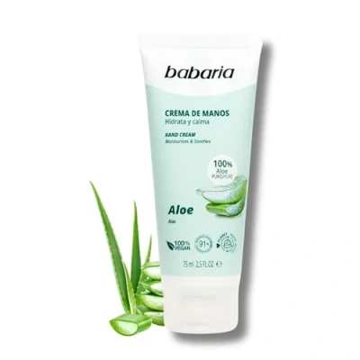 Imagen de Babaria Crema De Manos Con Aloe Vera Puro 100% Reparadora 75ml Agrietadas Y Secas Hidratante