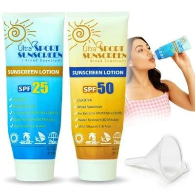 Imagen de petacas secretas petaca con protector solar Secret Flask de 0,6 l capacidad (2 botellas incluidas) Lleva tu bebida contrabando a cualquier evento esta secreta y di adiós las
