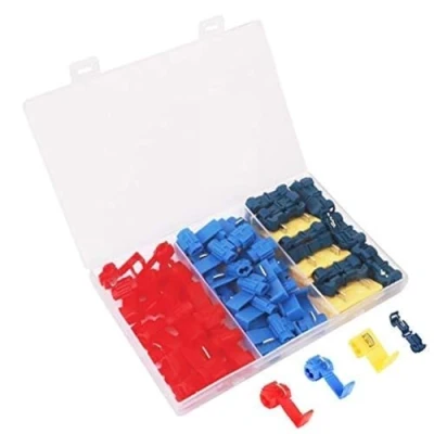 Imagen de GTIWUNG 70Pcs Scotch Lock Conector Kit, Conectores de Empalme Terminales Alambre, Eléctricos Empalme, Rama, Rápido Crimp, Rojo/Azul/Amarillo/Azul Oscuro
