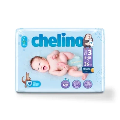 Imagen de Chelino Pañal infantil Talla 3 (4 10kg), 36 Unidades ( Paquete de 1)