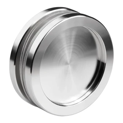 Imagen de SOTECH 1 par Tiradores para puertas correderas RANA Ø 64 mm acero inoxidable cepillado de cristal
