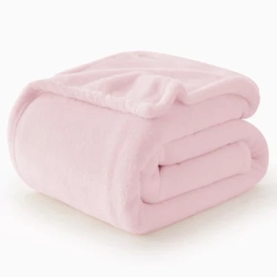 Imagen de WAVVE Manta Franela para Cama 135/150, Grande Sofá 220x240 cm, Sobrecama Suave, Cálida, Transpirable (240x220 Rosa)