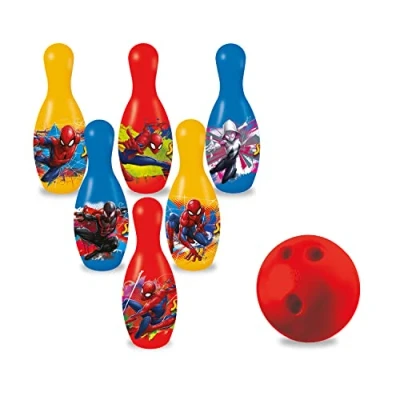 Imagen de MONDO &#039; 120&#039; Spider Man Skittles Set de Bolos Spiderman, Multicolor, 20 cm (28075)