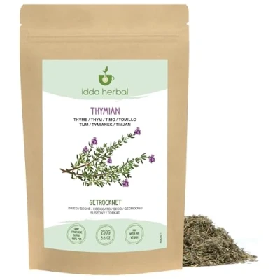Imagen de tomillo seco (250g), frotado, 100% puro y natural para preparar mezclas de especias té