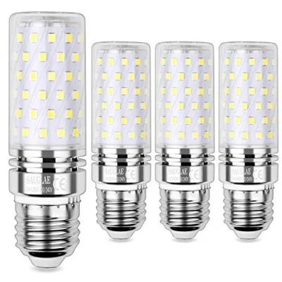 Imagen de SAUGLAE E27 Bombilla de Maíz LED 15W, 6000K Blanco Frío, 120W Incandescente Bombillas Equivalentes, 1700Lm, Edison Tornillo LED, 4 Pack