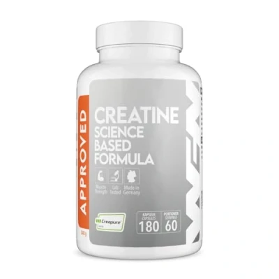 Imagen de WFN Approved Creatine Caps Creapure 180 Cápsulas Creatina alta dosis monohidrato pura Vegano 60 Porciones Fabricado en Alemania Probado laboratorio externo