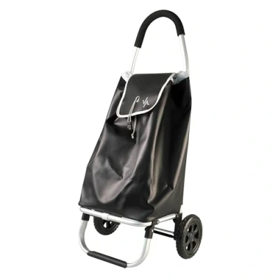 Imagen de Amig Carro de Compra Térmico 2 Ruedas 50L Capacidad 15kg Carga Máxima Aluminio Ligero Bolsa Aislante Ecológico Color Negro