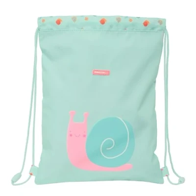 Imagen de Safta PREESCOLAR CARACOL Mochila Saco Plano Junior, Fácil Limpieza, Mochila, Ideal para Niños de Diferentes Edades, Cómoda y Versátil, Calidad Resistencia, 26x1x34 cm, Color Turquesa Claro