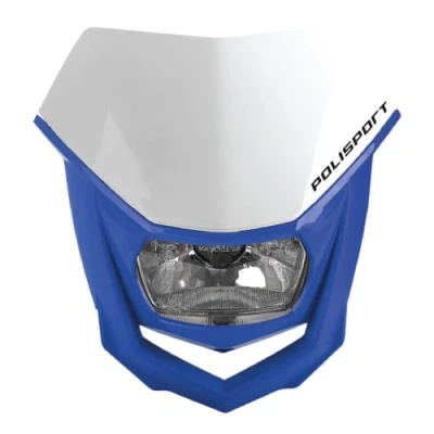 Imagen de Polisport 8657400042 Faro Delantero HALO de Polipropileno con lámpara halógeno Compatible Todos los Modelos Motocross/Enduro en Color Blanco/Amarillo Fluor