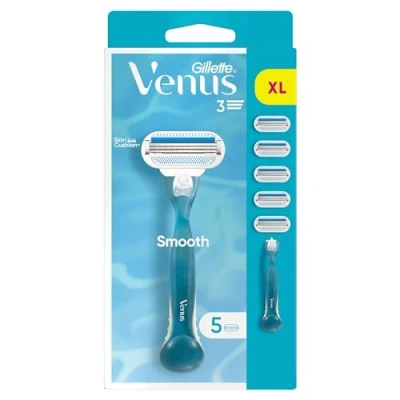 Imagen de Gillette Venus Smooth, maquinilla de afeitar para mujer con 5 cartuchos, desechable mujeres 3 cuchillas