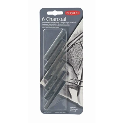 Imagen de Derwent Charcoal Carboncillos en barra (6 unidades)