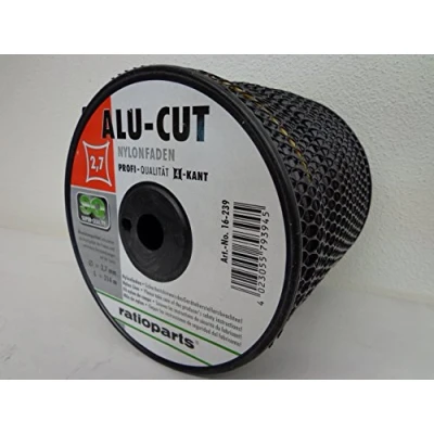 Imagen de Ratio Parts Nylon Hilos 2,7 mm de Aluminio Cut 214 M Hilo para recortabordes (4 Cantos Carrete, Color Negro