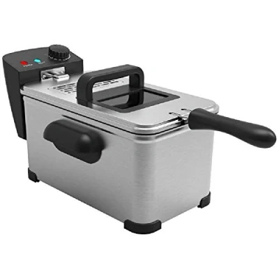 Imagen de ARDES AR1D30 Freidora 3 Litros para Pescado Patatas fritas Pollo de aceite Temperatura Máxima 190C con Termostato Color Plata y Negro