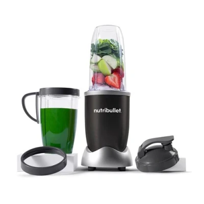 Imagen de Batidora de vaso Nutribullet Pro NB907B, personal, Extractor nutrientes, Tritan, Sin BPA, 6 complementos, 0.9 l, 900 W, Negro