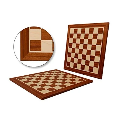 Imagen de Master of Chess Tablero Ajedrez Madera Profesional Torneo 48 cm Hecho a Mano y Intarsia Grande Juego de para Niños Adultos Staunton NO.5