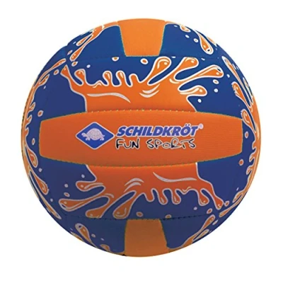 Imagen de Schildkröt Funsports Mini Pelota de Voleibol Playa, Tamaño 2, Ø 15 cm, Superficie Textil Antideslizante, Resistente al Agua Salada, Ideal para Niños Pequeños, Azul/Naranja, 970274