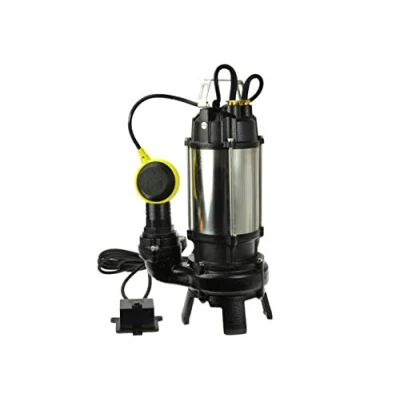 Imagen de Bomba de Aguas Sucias Sumergible con Trituradora y Flotador, Cuerpo en Níquel/Hierro Fundido Inmersión para Residuales 1100W, 17 000L/h, Altura Impulsiòn máx. 16,5m