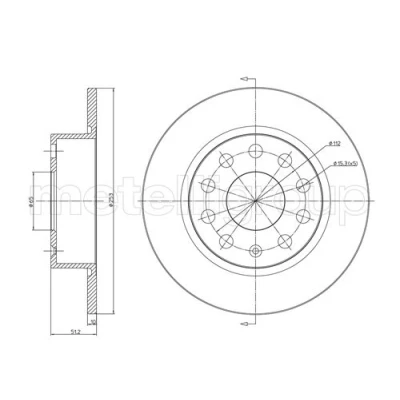 Imagen de Disco de freno METELLI 23 0724C