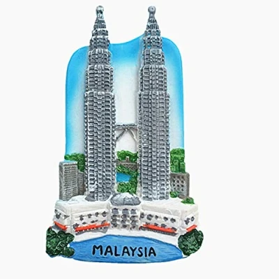 Imagen de MUYU Magnet 3D Kuala Lumpur Malasia imán para Nevera, Adhesivo de Viaje Recuerdo hogar y Cocina decoración