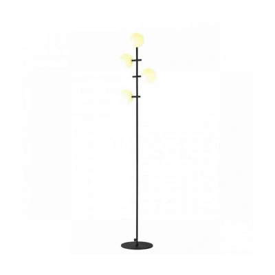 Imagen de Mantra Iluminación Lámpara de pie Cellar, hierro, negro, cristal, blanco, 4 luces