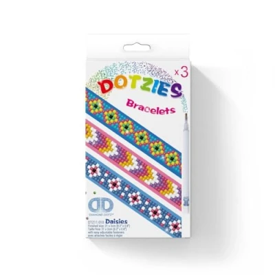 Imagen de Diamond DOTZ Pulseras Painting Personalizables. Pack de 3 Brazaletes Ajustables Pintura con Diamantes. DIY Manualidades Diamantes 5D para Niños y Adultos