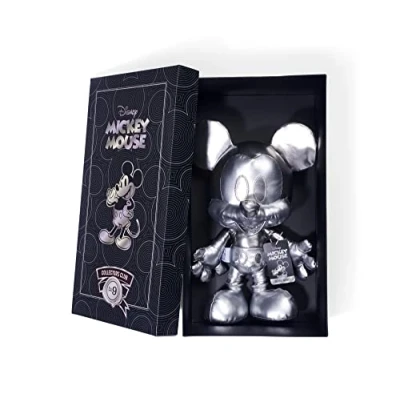 Imagen de Simba 6315870308 Mickey Mouse Plata de Disney, Edición septiembre, Exclusivo Amazon, Peluche 35 cm en Caja Regalo, Especial, Limitada, Suave Juguete para Niños Desde el Nacimiento