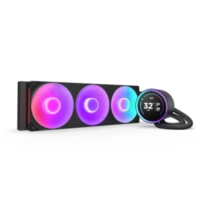 Imagen de NZXT Kraken Elite 360 RGB AIO CPU Liquid Cooler 360mm Radiator F360 Core Fan Customizable 2.72 IPS LCD Intel LGA 1700, 1200/115X, 1851 AMD AM5, AM4 Black