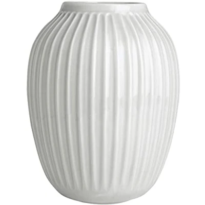 Imagen de Kähler Jarrón H25.5 cm Hammershøi Diseño danés para Flores Hecho a Mano, Blanco